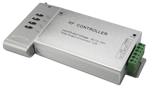 CON-CONT-144RF  CONTROLADOR TIRAS LED RGB 144W, CONTROL RADIOFRECUENCIA.